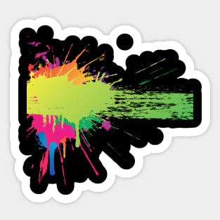 Colour splash abstract cool design Sticker